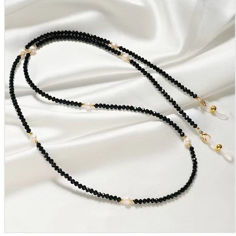 Elegante Perlen Brille Kette Karnz