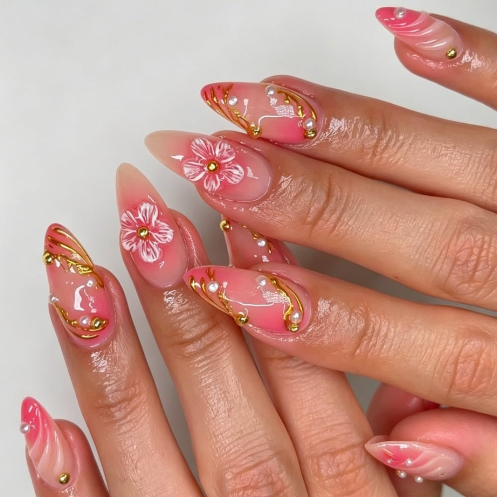 Künstlerische florale Nagelverstärkungen 1790638464
