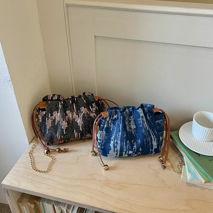 Künstlerische Texturierte Zugband-Handtasche