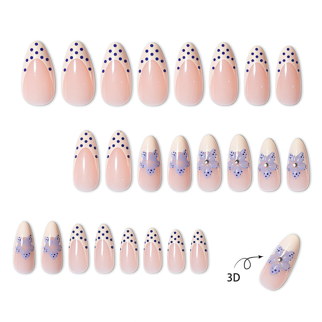 Floral Accent Spitzen Nagelverlängerungen Karnz