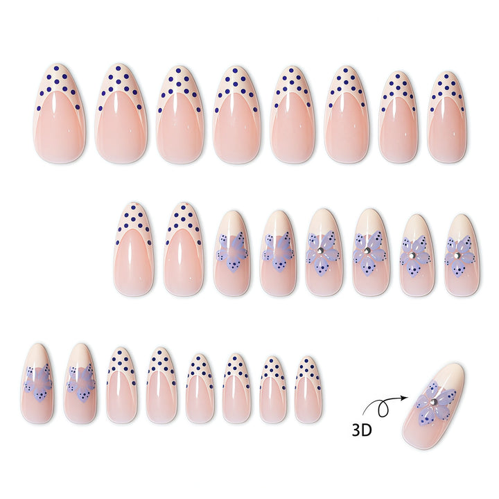 Floral Accent Spitzen Nagelverlängerungen Karnz