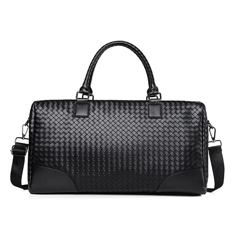 Woven Leather Travel Duffel Karnz
