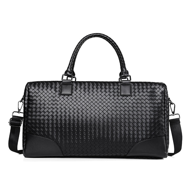 Woven Leather Travel Duffel Karnz