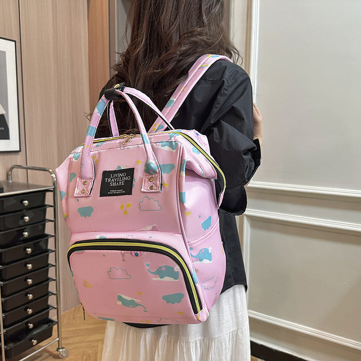 Verspielt bedruckter multifunktionaler Baby-Rucksack Karnz