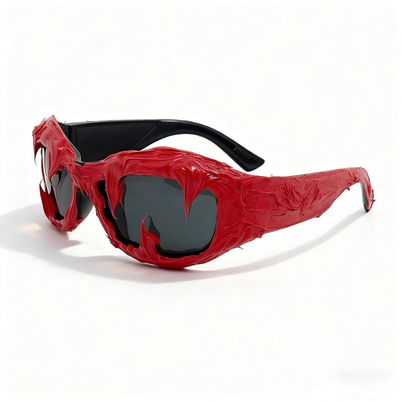 Damen futuristische Design-Sonnenbrille mit einzigartiger strukturierter Oberfläche Karnz