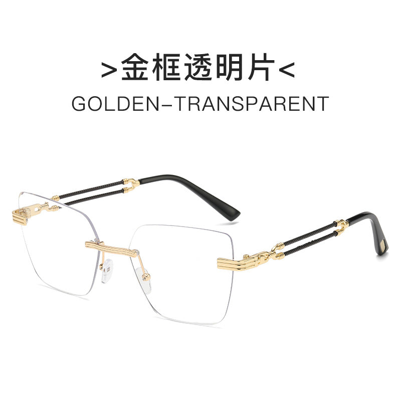 Damen Designer-Brille mit elegantem und transparentem Metallrahmen Karnz