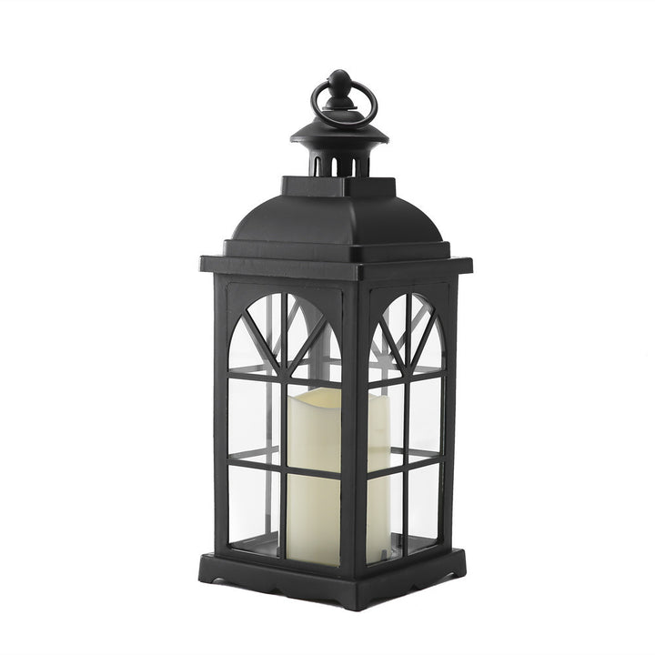 Vintage-Style Metalllaterne Kerzenhalter mit Glasplatten Karnz