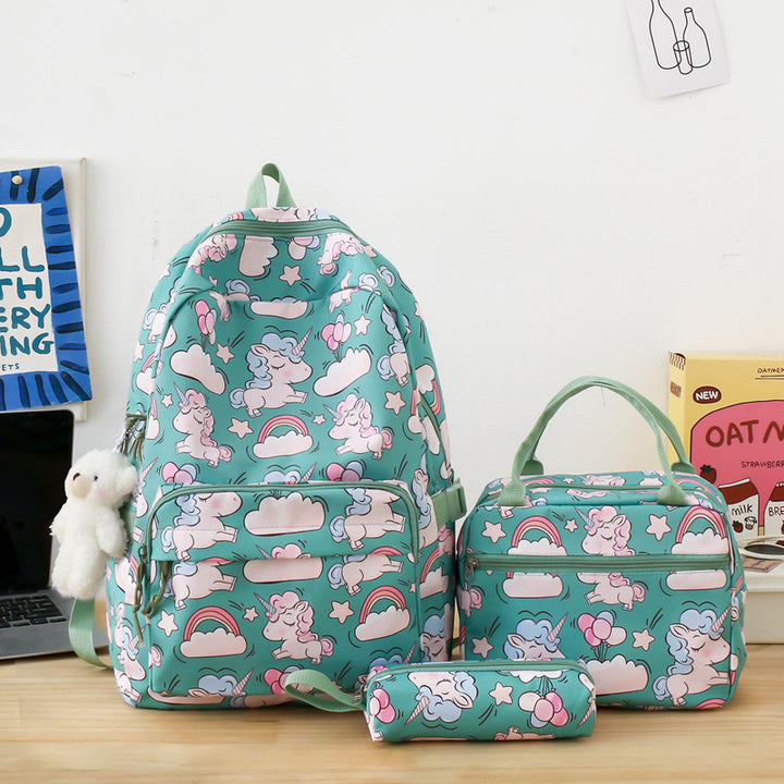 Rucksackset mit Buntem Einhorn-Motiv Karnz