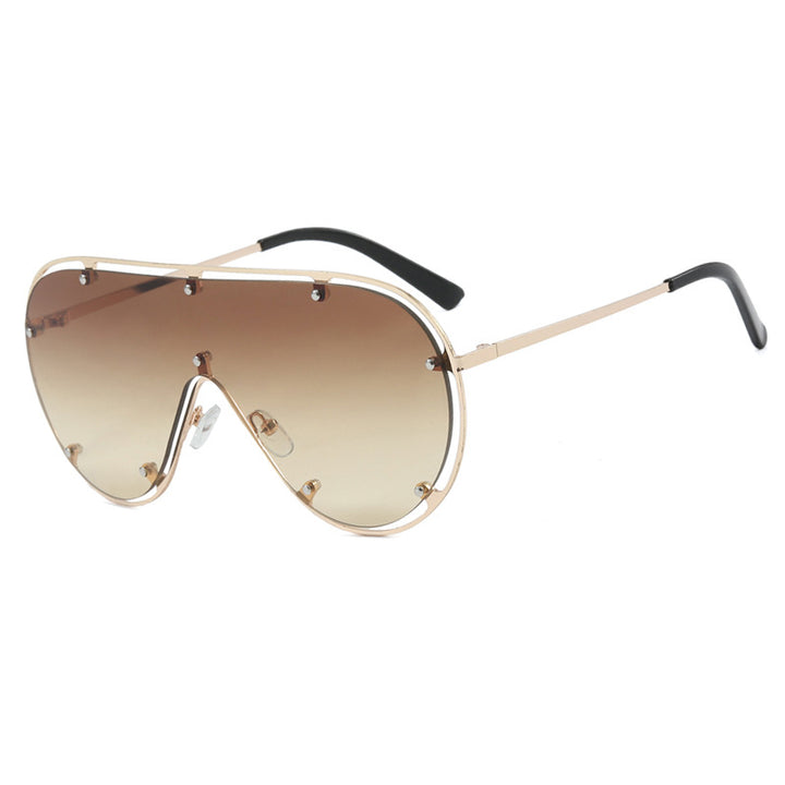 Damen modische oversized Sonnenbrille im stilvollen Retro-Design Karnz