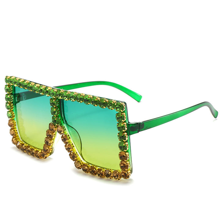 Damen modische Sonnenbrille mit Strassverzierung Karnz