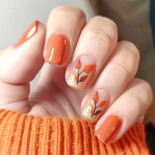 Herbst-Themen Press-On Nagelkunst Set Karnz
