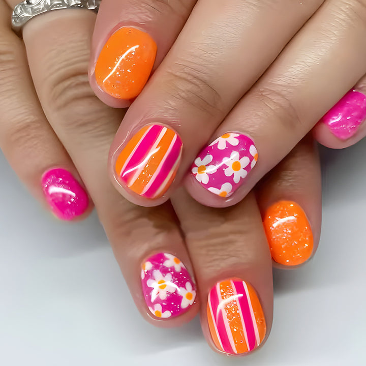 Vibrant Floral Nail Art Kit Karnz