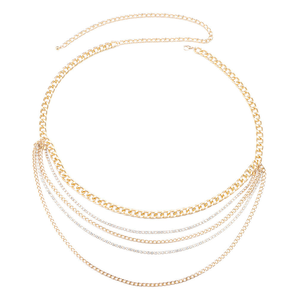 Mehrschichtige Ketten Körper Schmuck Karnz