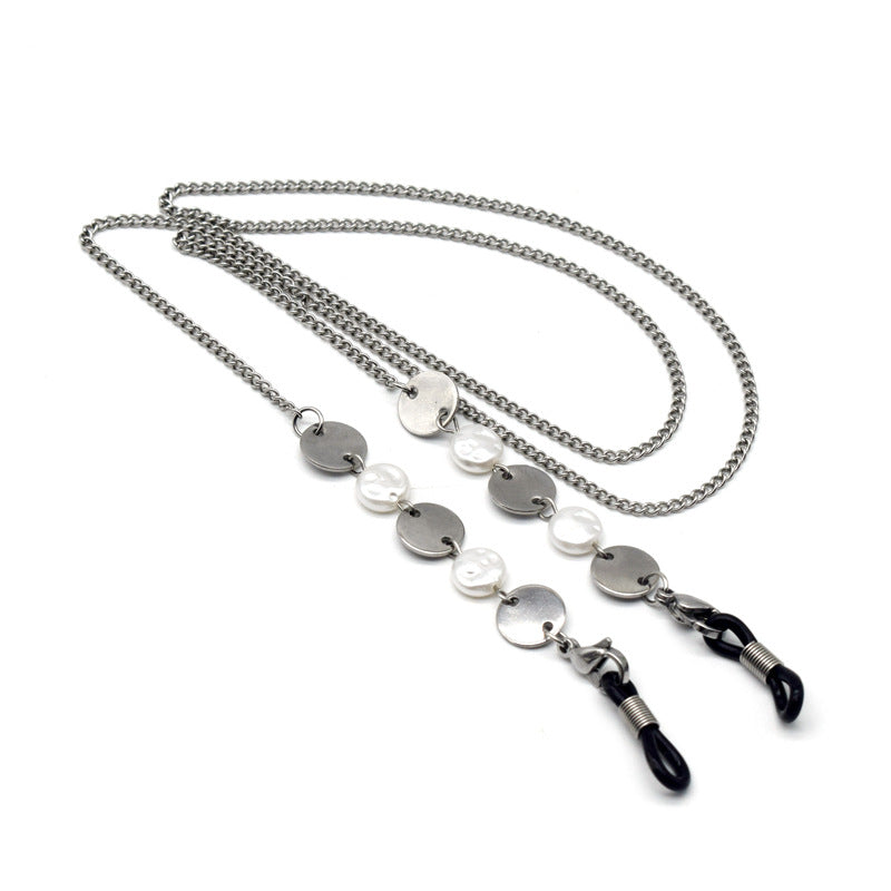 Eleganter Metallic Ketten-Brillenhalter Karnz
