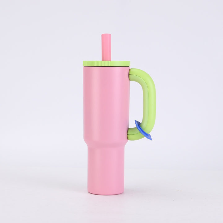 Damen stylischer Isolierbecher mit Strohhalm Karnz