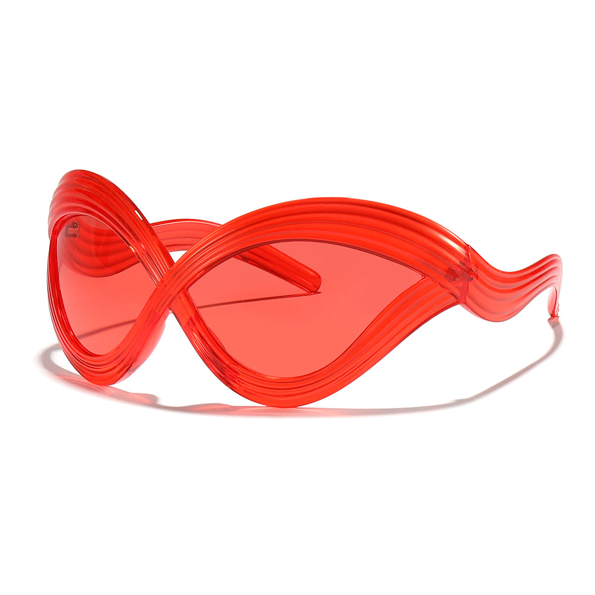 Damen modische Sonnenbrille mit innovativem Wellenrahmen Karnz