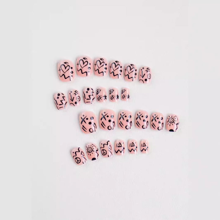 Kreatives Abstraktes Nagelkunst Design Kit