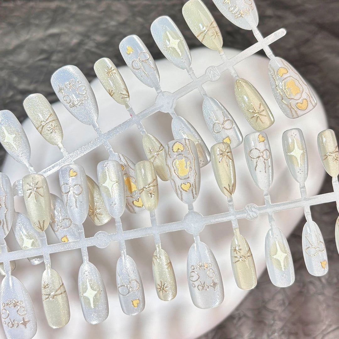 Glitzerndes Press-On Nagelkunstset