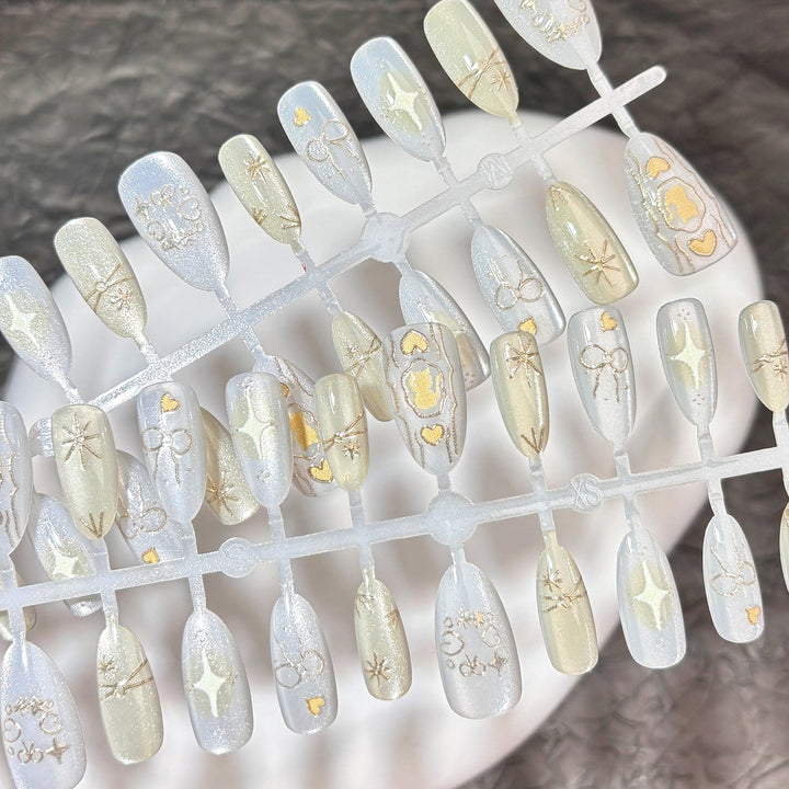 Glitzerndes Press-On Nagelkunstset