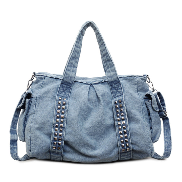 Abgenutzte Denim Wochenendtasche