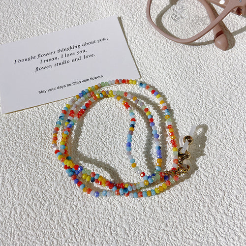 Bunte Perlen-Brillenhalterkette Karnz