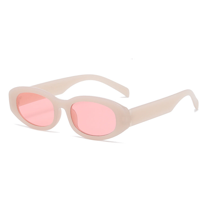 Damen modische Sonnenbrille im minimalistischen Ovaldesign Karnz