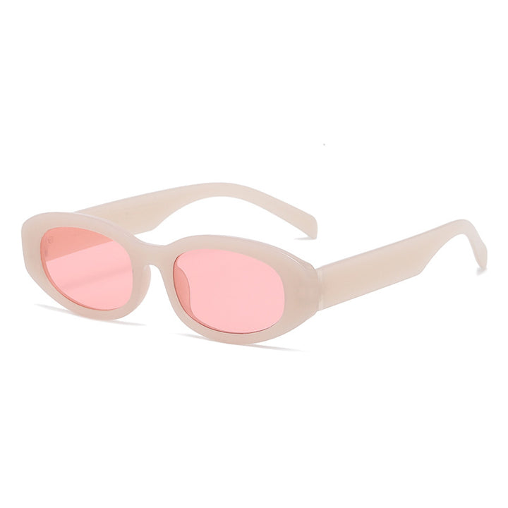 Damen modische Sonnenbrille im minimalistischen Ovaldesign Karnz