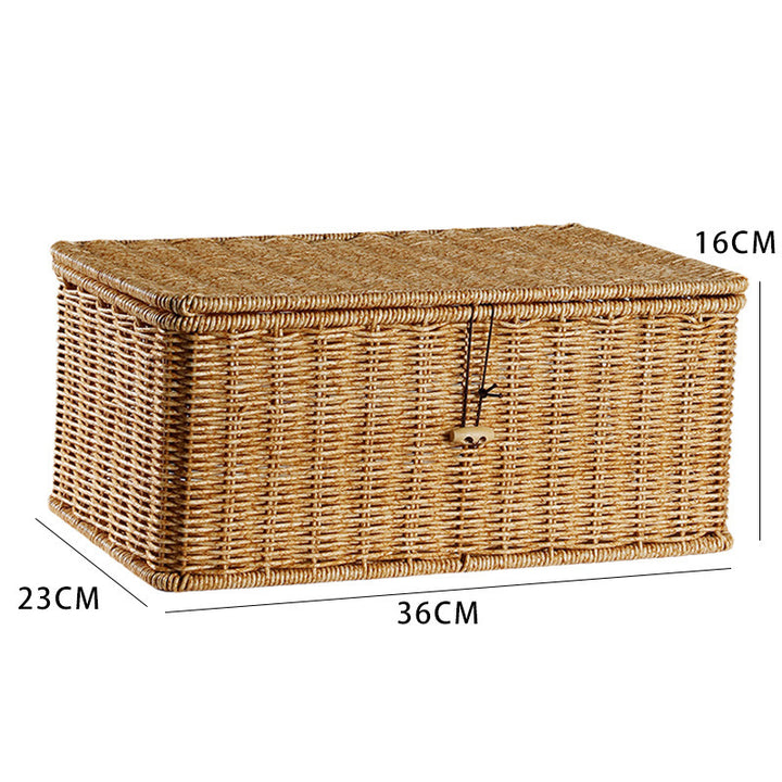 Handgefertigter Rattan Aufbewahrungskorb Karnz