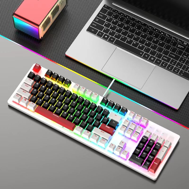 RGB-hintergrundbeleuchtete mechanische Gaming-Tastatur und Maus-Set Karnz