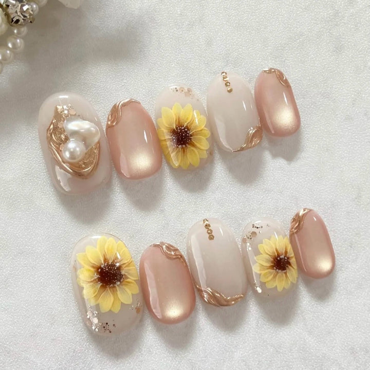 Künstlerisches Blumen Press-On Nagel Set 1790745390