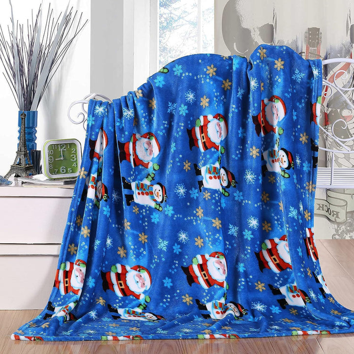 Festliche Santa-Themen Plüsch-Fleece-Decke