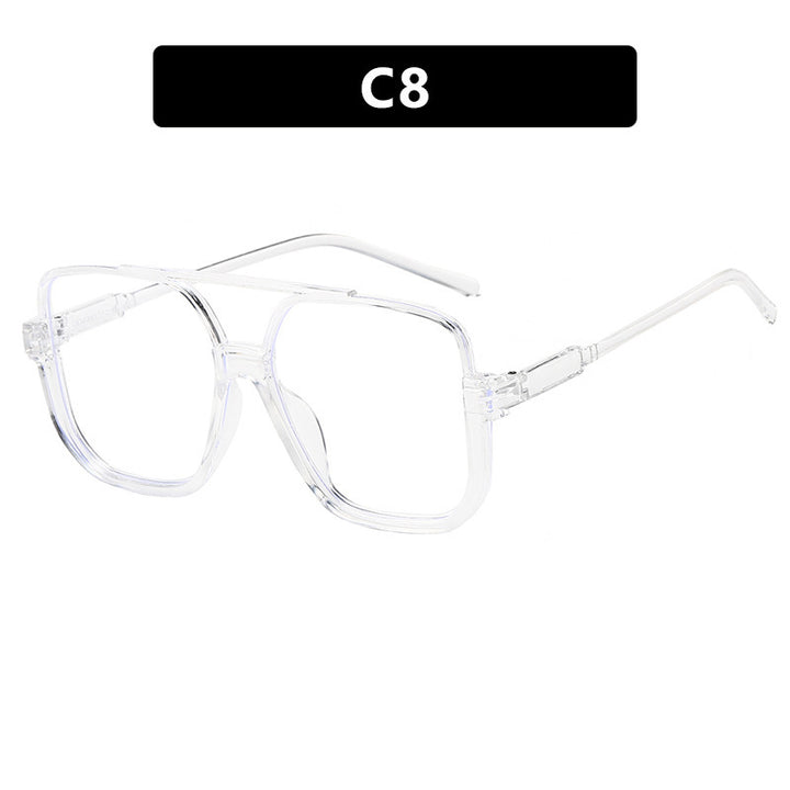 Damen modische quadratische Sonnenbrille mit transparentem Gestell Karnz
