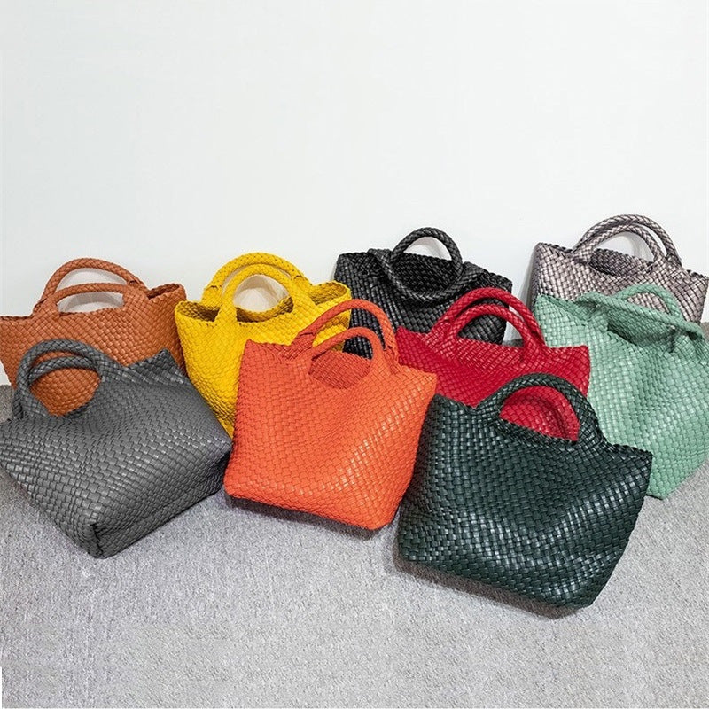 Elegante Geflochtene Handtasche mit Abnehmbarer Clutch Karnz