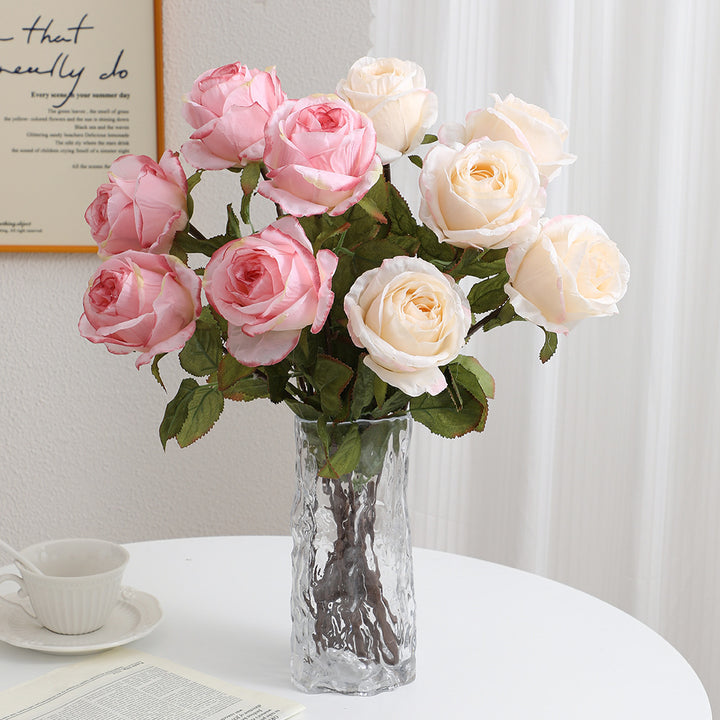 Künstliche Seidenrose mit filigranen Blüten Karnz