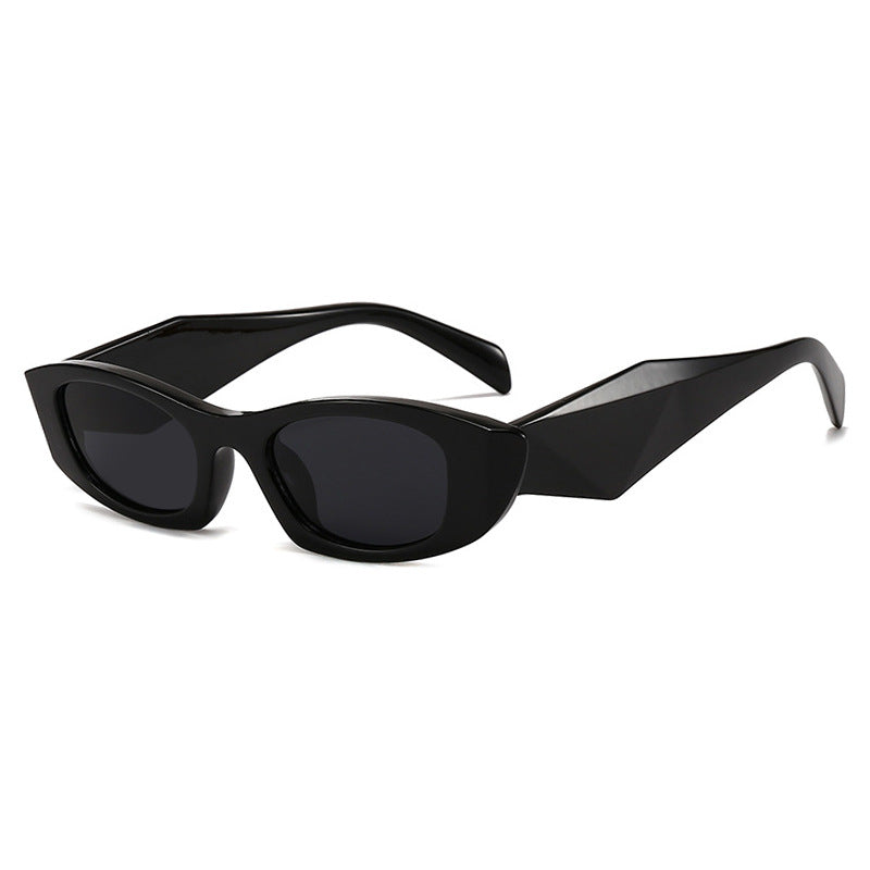 Damen trendige Cat-Eye Sonnenbrille mit einzigartigem Rahmen und UV-Schutz Karnz