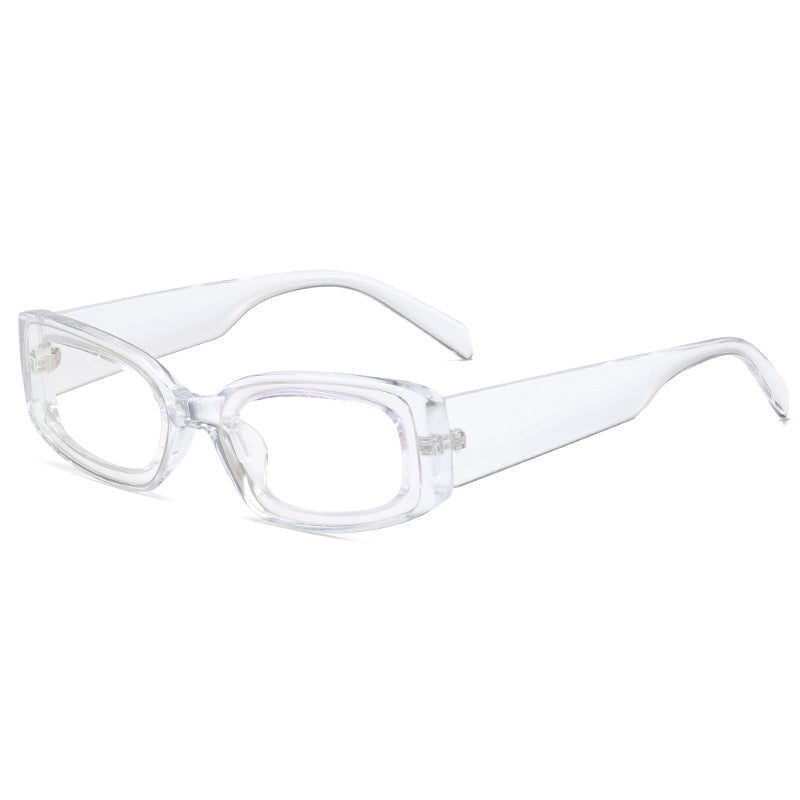 Damen stilvolle Sonnenbrille mit quadratischen Gläsern und transparentem Rahmen Karnz