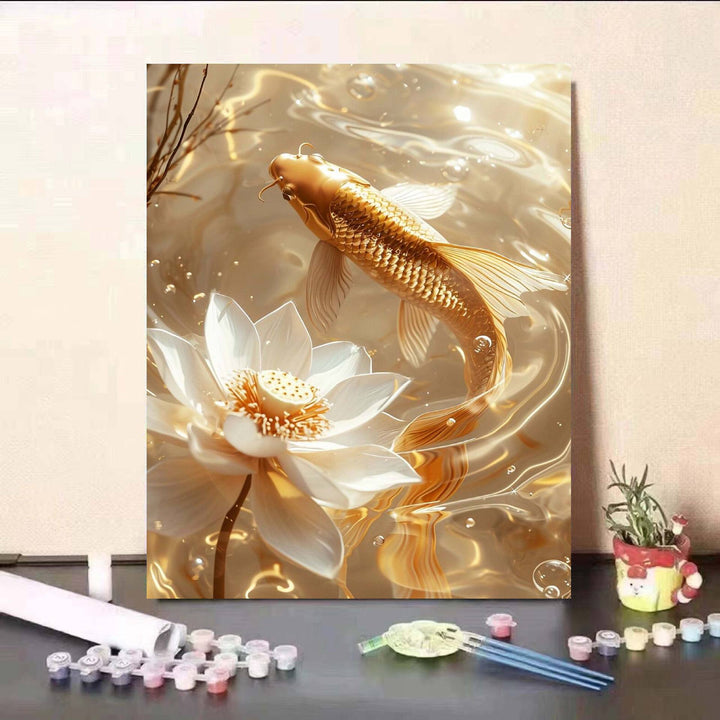 DIY Koi Fisch und Seerose Malset Karnz