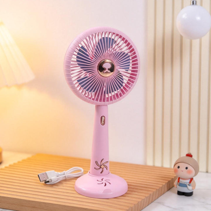 Damen Tragbarer Mini Tischventilator mit USB-Anschluss und leiser Betriebslautstärke Karnz