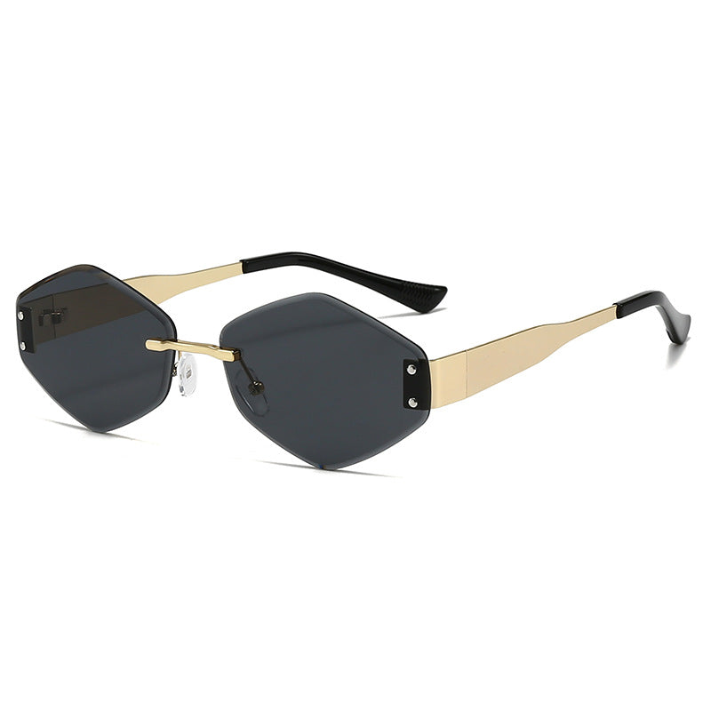 Damen modische Sonnenbrille im trendigen Hexagon-Design Karnz