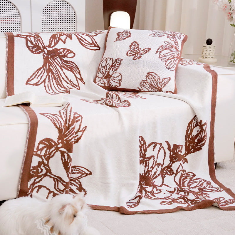 Damen Dekorative Wurfdecke mit floralem Design Karnz