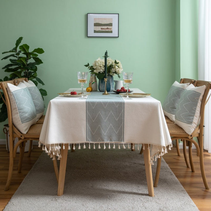 Elegante Gewebte Tischdecke