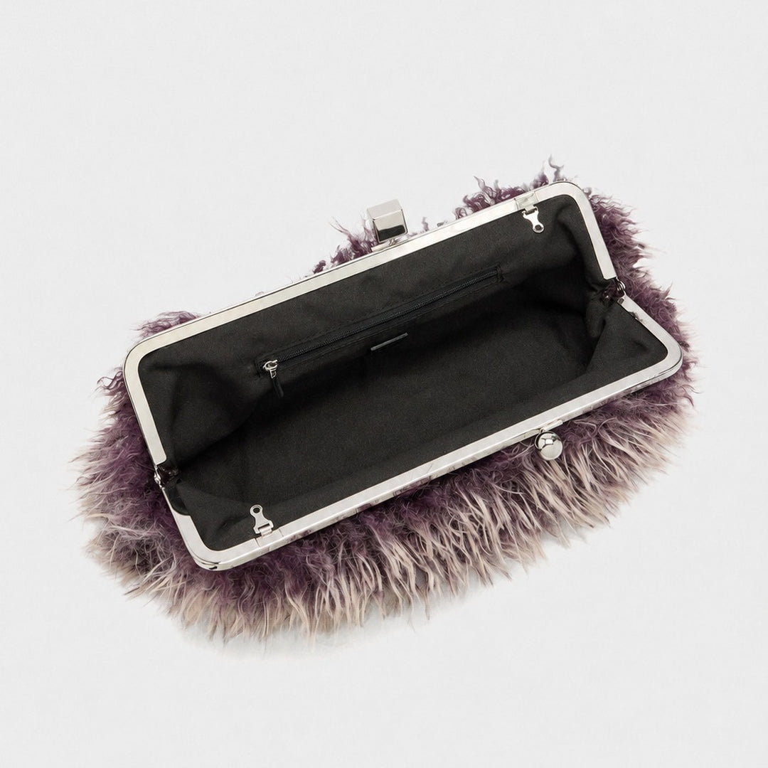 Plüsch Kunstfell Abend Clutch