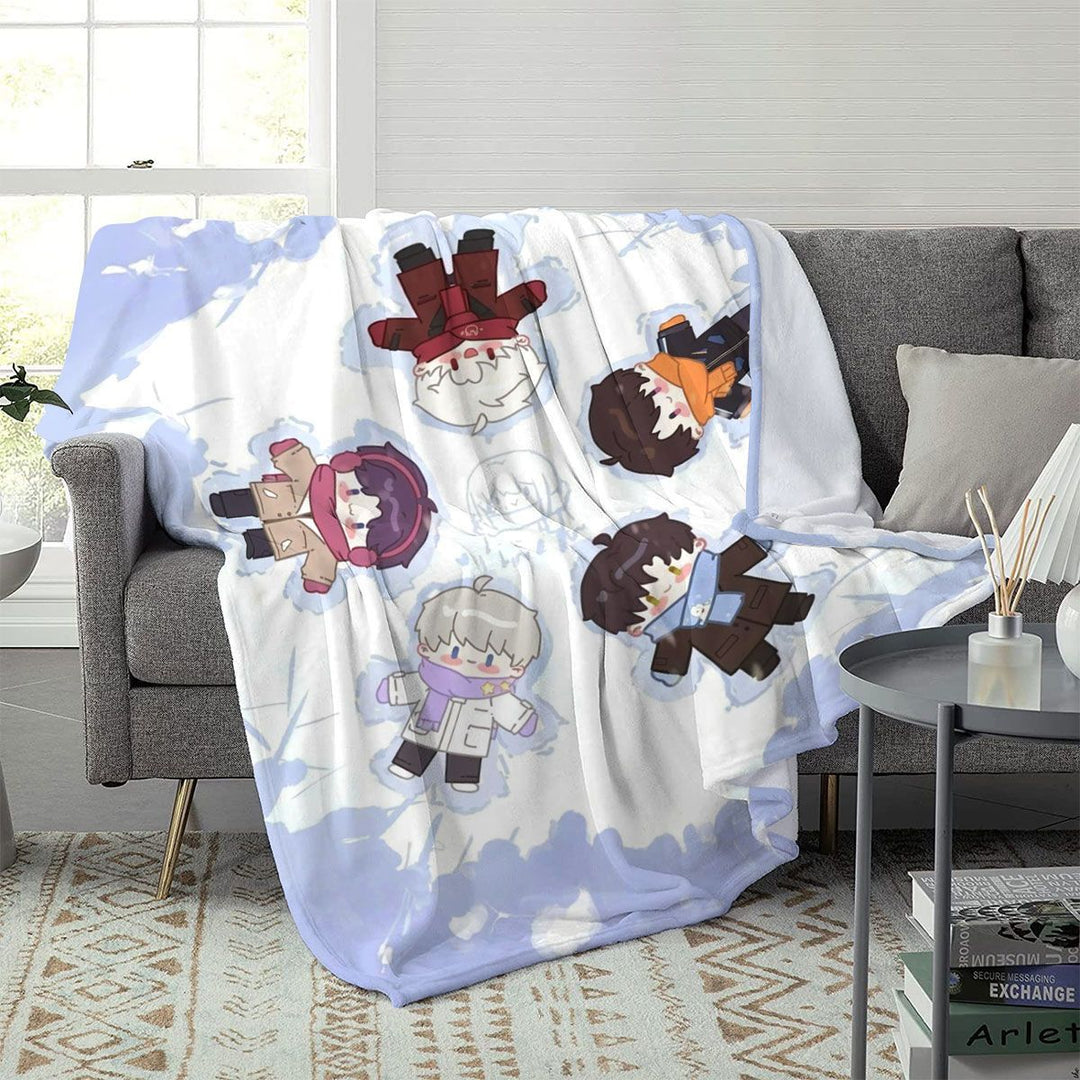 Weiches, cartoonartiges Fleece-Wurfdecke