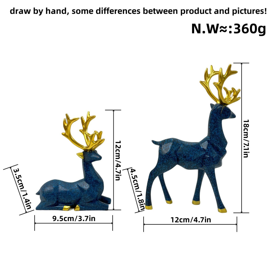 Elegante Hirsch Skulptur Karnz