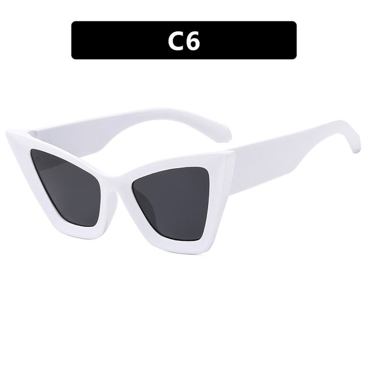 Damen Cat-Eye Sonnenbrille mit einzigartigem Wellenrahmen Karnz