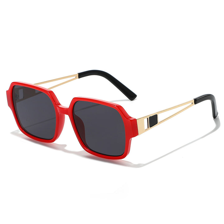 Chic Übergroße Quadratische Sonnenbrille mit Dekorativen Akzenten Karnz