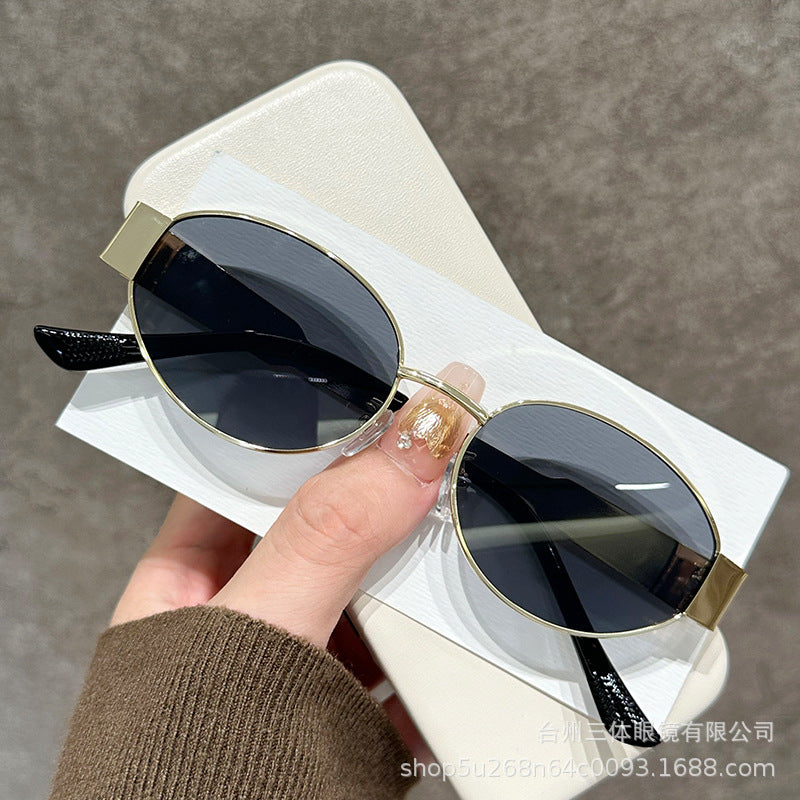 Elegante ovale Rahmen-Sonnenbrille