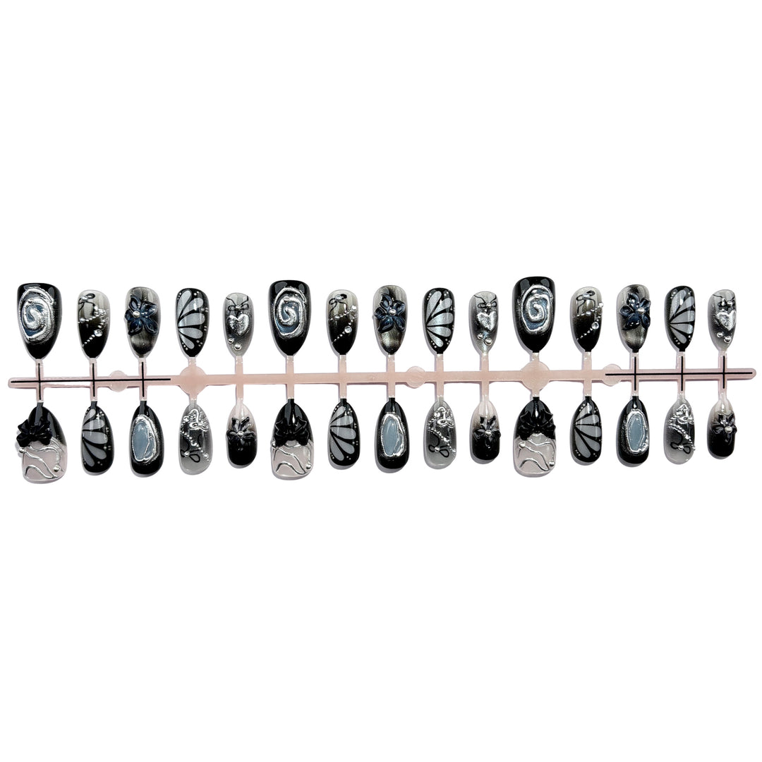 Künstlerisches gotisches Press-On-Nagelset