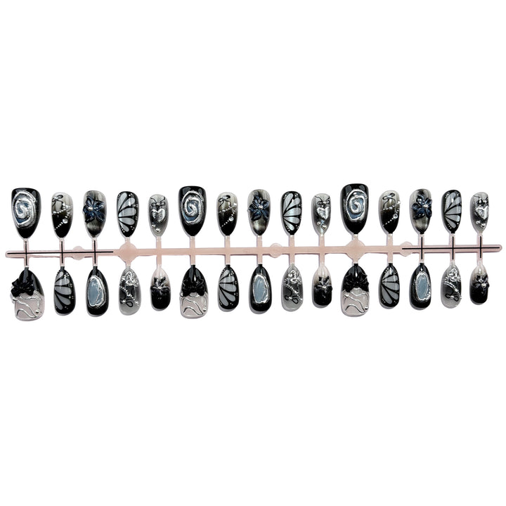 Künstlerisches gotisches Press-On-Nagelset