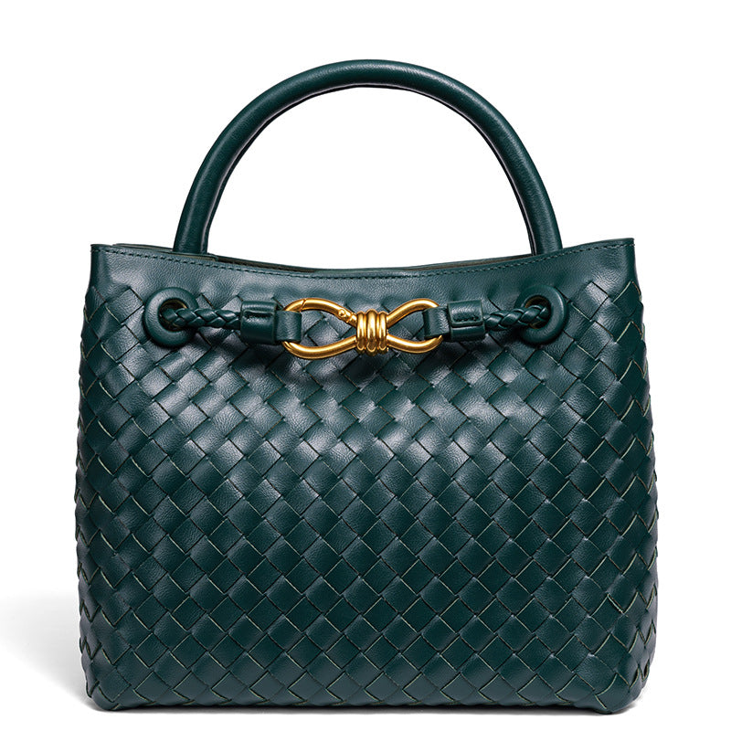 Elegante geflochtene Leder-Tasche Karnz